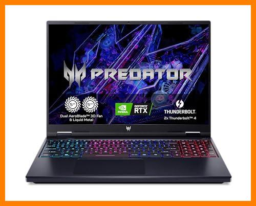 【 Mejor precio en oferta de 】✔️ Acer Predator Helios Neo 16 PHN16-72-97H8 - Ordenador Portátil Gaming 16" WQXGA 240Hz (Intel Core i9-14900HX, 32GB RAM, 1TB SSD, NVIDIA GeForce RTX 4070, Sin SO) Color Negro - Teclado QWERTY Español