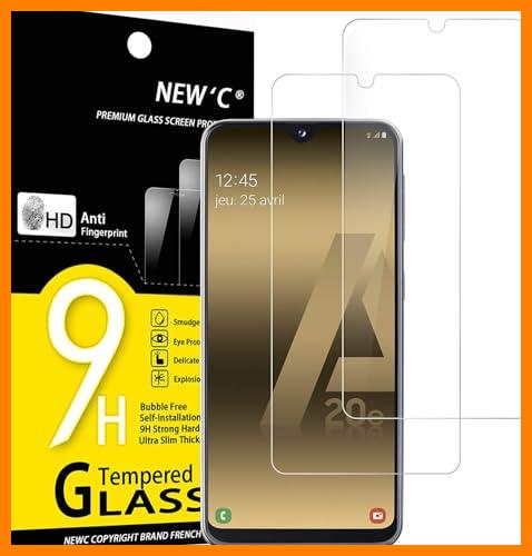 【 Mejor precio en oferta de 】✔️ NEW'C 2 Piezas, Protector Pantalla para Samsung Galaxy A20e, Cristal templado Antiarañazos, Antihuellas, Sin Burbujas, Dureza 9H, 0.33 mm Ultra Transparente, Ultra Resistente
