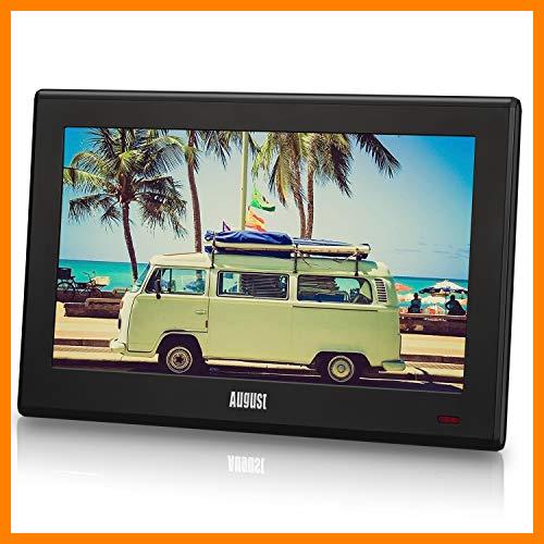【 Mejor precio en oferta de 】✔️ TV Portátil TDT 10 Pulgadas LED - August DA100D Mini Televisión Digital con Red, Batería o 12v, DVB-T / T2 HDM USB Jack 3.5, Tele LED y Grabación, Salón Dormitorio Cocina Coche Camión Caravana - Negro