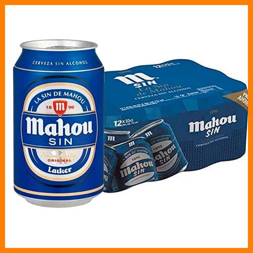 【 Mejor precio en oferta de 】✔️ Mahou Cerveza Sin Alcohol, Pack 12 Latas x 33cl, Cerveza Mahou 0.0, Auténtico Saber Cervecero Pale Lager, Refrescante Cerveza 0.0% Vol. Alcohol
