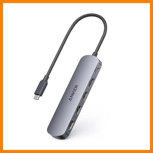 【 Mejor precio en oferta de 】✔️ Anker Hub USB C (5 en 1), HDMI 4K@30Hz con Entrega de Potencia máxima de 100 W, Puertos de Datos USB-C y USB-A a 5 Gbps, Compacto y Elegante para portátiles MacBook, Lenovo, DELL XPS, HP y más