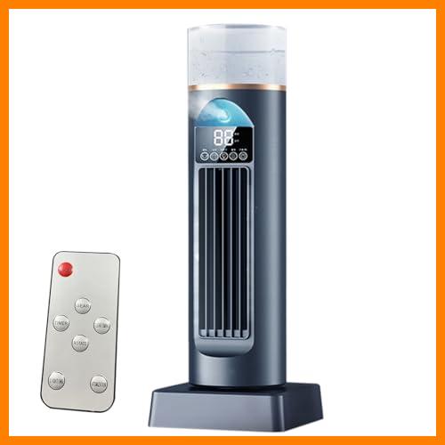 【 Mejor precio en oferta de 】✔️ Ventilador de aire frío, ventilador de aire acondicionado - Air acondicionador personal Ventilador de CA | Refrigerador oscilante y oscilante tranquilo con tanque remoto y de agua, 6 velocidades humid