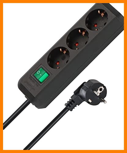 【 Mejor precio en oferta de 】✔️ Brennenstuhl Eco-Line regleta de enchufes con 3 Tomas de Corriente (Cable de 1,5 m, Interruptor) Negro