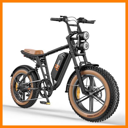 【 Mejor precio en oferta de 】✔️ HillMiles MileZoom1 Bicicleta Eléctrica Adultos con Batería Extraíble 832WH, Autonomía Máxima 130 km&Velocidad Máxima 25 km/h,Neumáticos 20 x 4.0, Suspensión Completa 7 velocidades Ebike Todoterreno