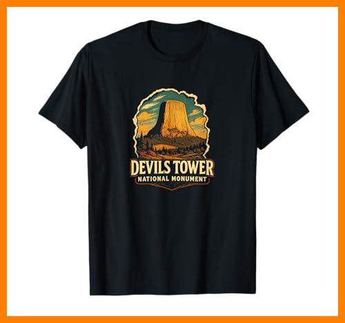 【 Mejor precio en oferta de 】✔️ Ilustración de Torre de Diablos Vintage Camiseta