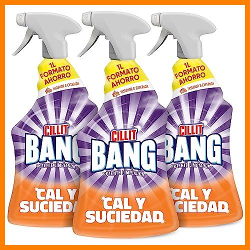 【 Mejor precio en oferta de 】✔️ Cillit Bang Cal y Suciedad, potente limpiador baño, cocina, formato spray - Pack de 3 x 1 L, total 3 L