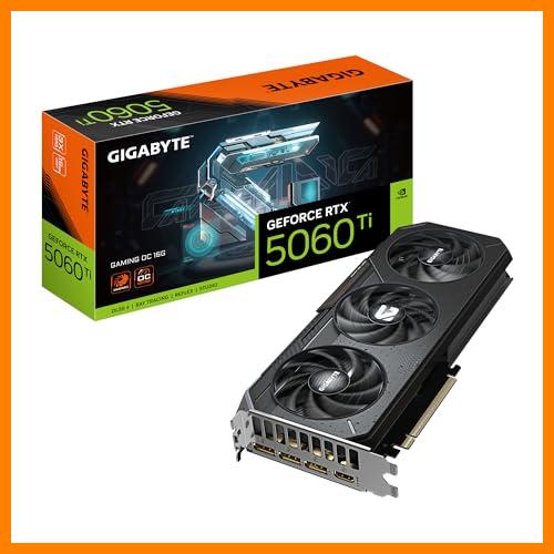 【 Mejor precio en oferta de 】✔️ Gigabyte GeForce RTX 5060 Ti Gaming OC 16G Tarjeta Gráfica – 16 GB GDDR7, 128 bits, PCI-E 5.0, 2647 MHz Frecuencia del núcleo, 3 x DisplayPort, 1 x HDMI, GV-N506TGAMING OC-16GD