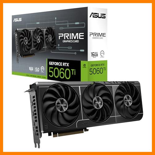 【 Mejor precio en oferta de 】✔️ ASUS Prime GeForce RTX 5060 Ti 16GB GDDR7 OC Edition - Tarjeta gráfica preparada para SFF (PCIe 5.0, 16GB GDDR7, HDMI/DP 2.1, 2,5 Ranuras, Ventiladores Axial-Tech, Dual BIOS)