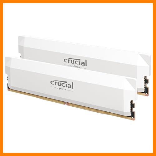 【 Mejor precio en oferta de 】✔️ Crucial Pro RAM DDR5 32GB (2x16GB) 6000MHz CL36, Overclocking Gaming, Intel XMP 3.0 / AMD Expo, PC Memoria, Blanco - CP2K16G60C36U5W